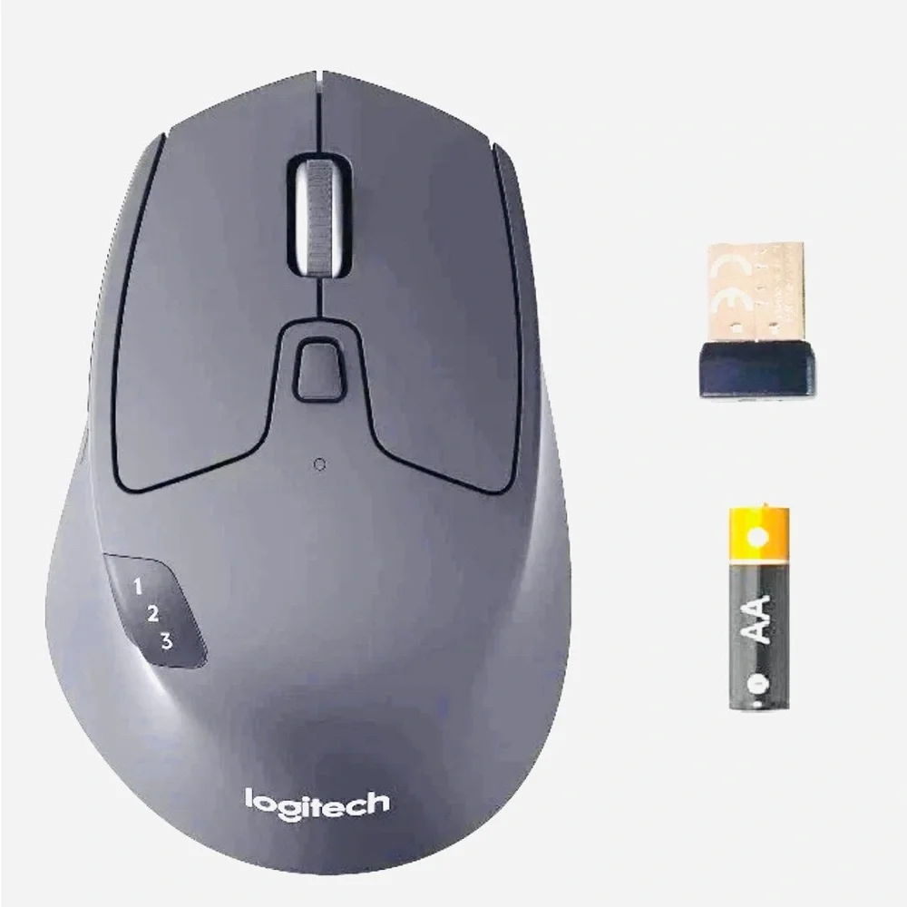 Logitech M720 Gray Triathlon Multi-Device Wireless Bluetooth Mouse Tested Workin